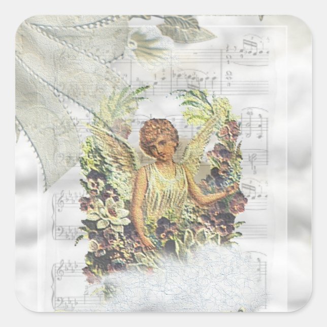 Carré Sticker Angel vintage (Devant)