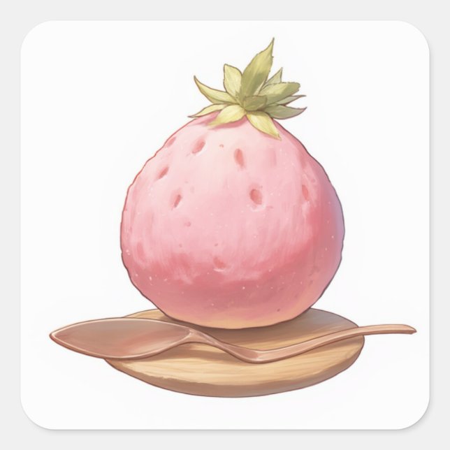 Carré Sticker Anime mignon (Devant)