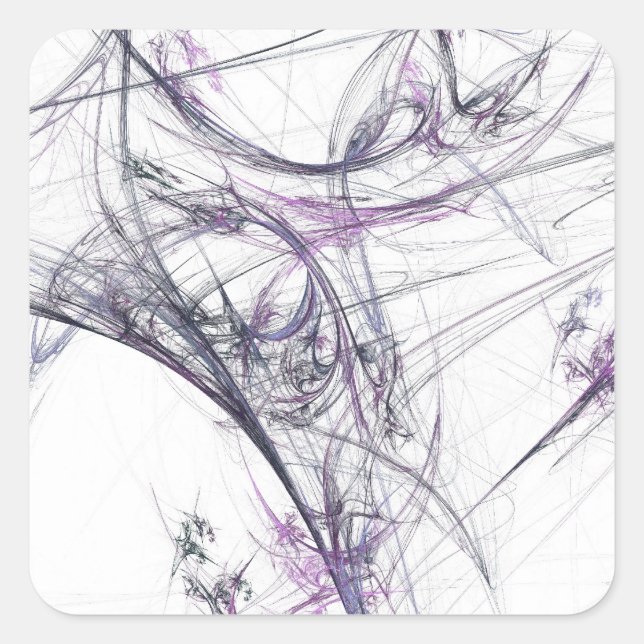 Carré Sticker Arrière - plan Spider Web Fractal (Devant)