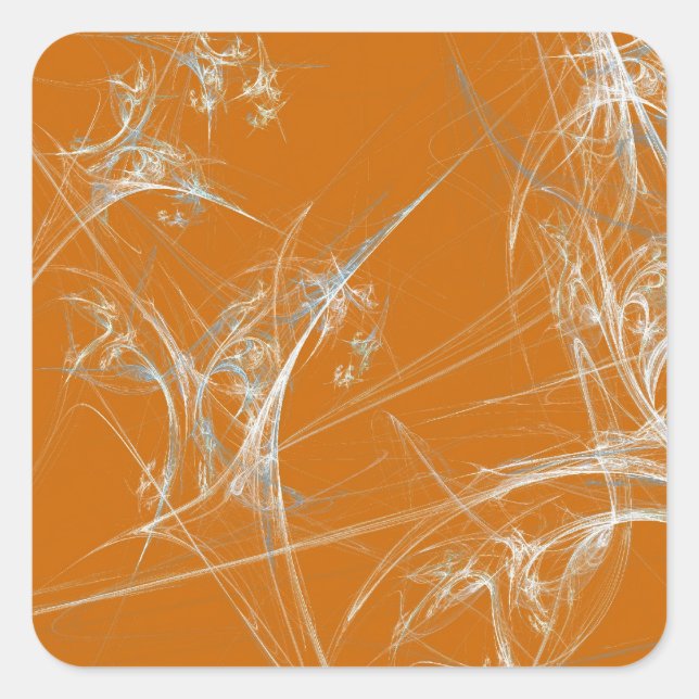 Carré Sticker Arrière - plan Spider Web Fractal (Devant)