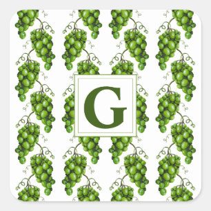 Carré Sticker aux raisins verts