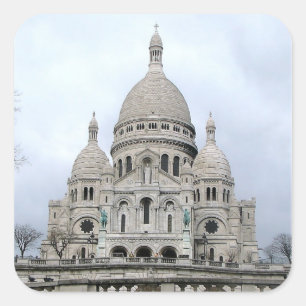 Carré Sticker avec vue sur le Sacre Coeur de Paris