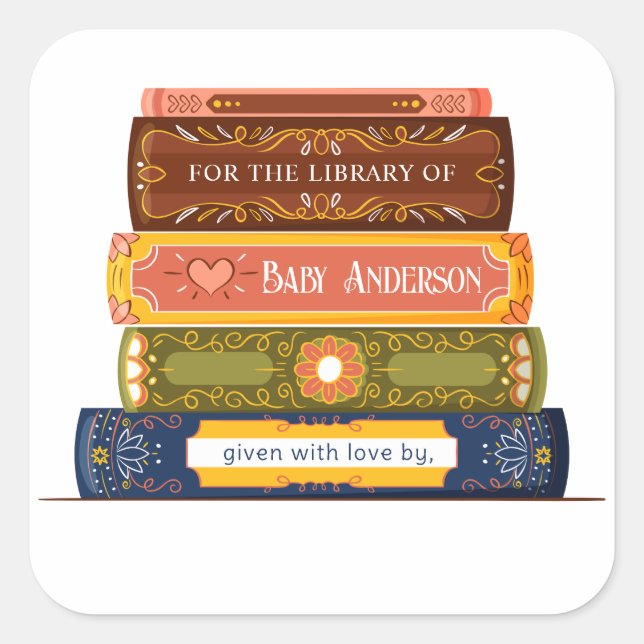 Carré Sticker baby shower (Devant)