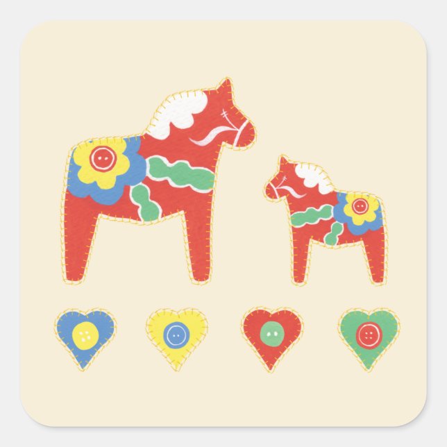 Carré Sticker Baby shower Lycka Till (Devant)