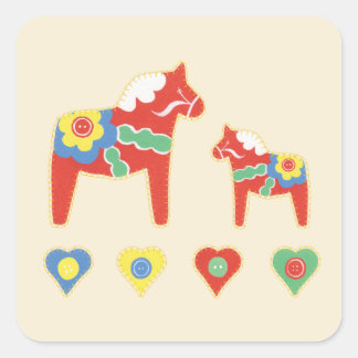 Carré Sticker Baby shower Lycka Till