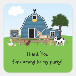 Carré Sticker Barnyard Friends