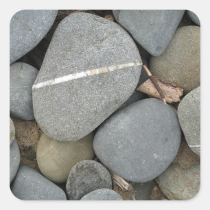 Carré Sticker Beach Rocks and Pebbles
