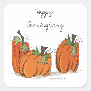 Carré Sticker bon thanksgiving