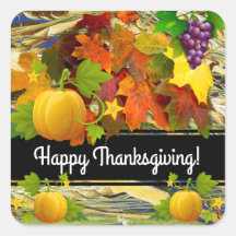 Sticker Bon thanksgiving d'automne coloré