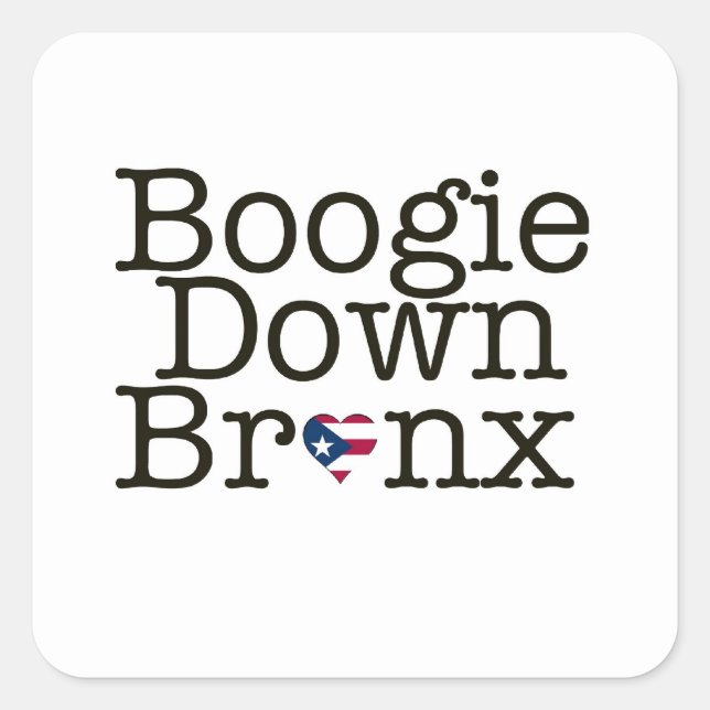 Carré Sticker Boogie Down Bronx (Devant)