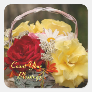 Carré Sticker Bouquet Garden Rose
