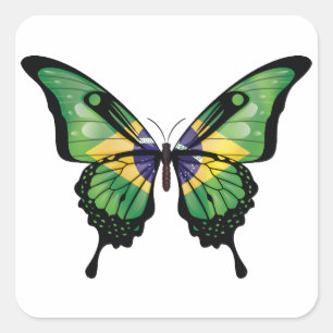 Carré Sticker brésilien à bille de papillon