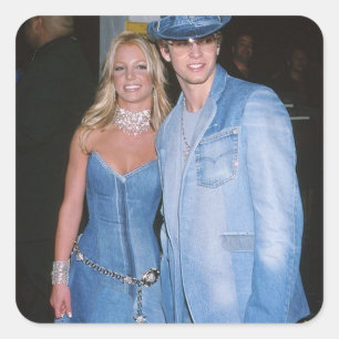 Carré Sticker Britney Spears & Justin Timberlake 