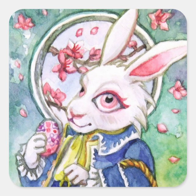 Carré Sticker Bunny de Pâques (Devant)
