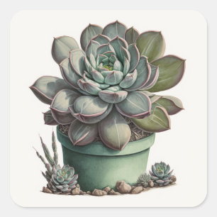Carré Sticker Cactus du désert