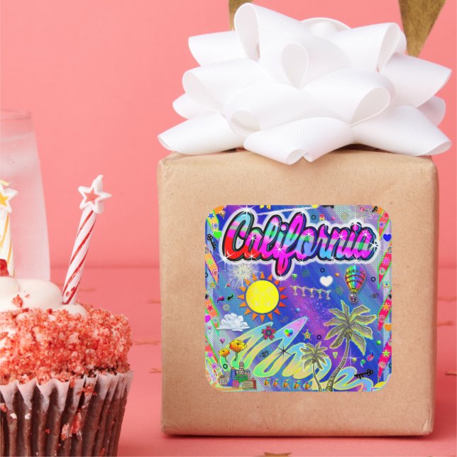 Carré Sticker California Nu Era (Fête)