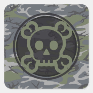 Carré Sticker Camo avec symboles personnalisés