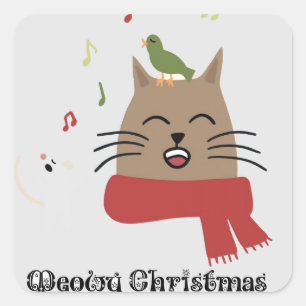 Carré Sticker Chant de Noël Joyeux