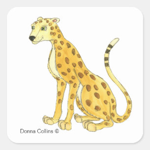Carré Sticker Cheetah