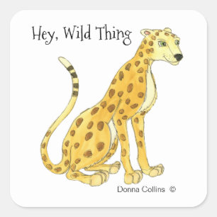 Carré Sticker Cheetah