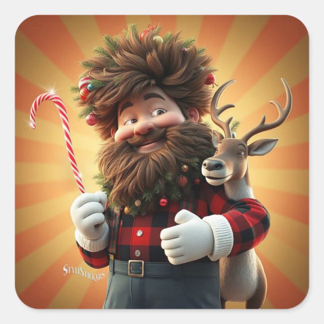 Carré Sticker classique (Devant)