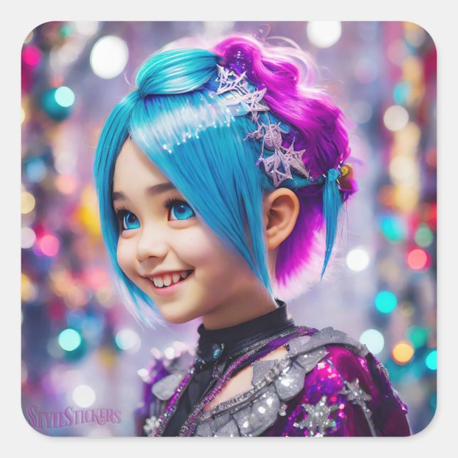 Carré Sticker classique (Devant)