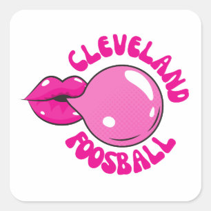 Carré Sticker Cleveland Foosball Bubblegum