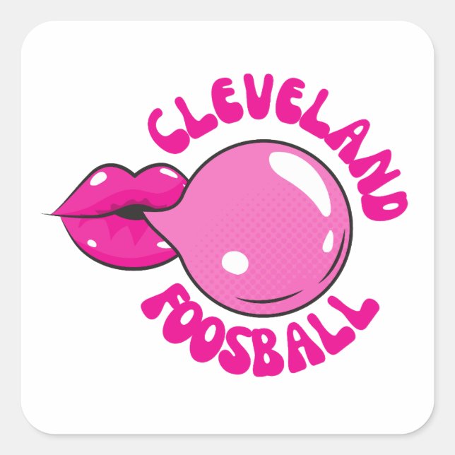 Carré Sticker Cleveland Foosball Bubblegum (Devant)