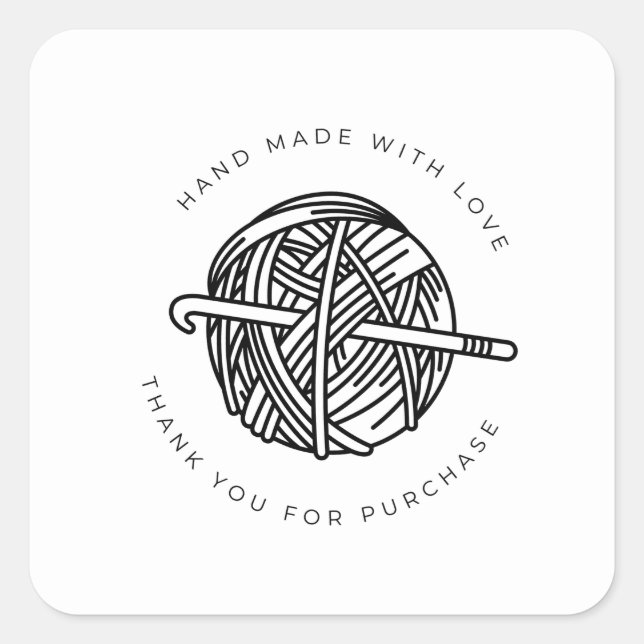 Carré Sticker client MERCI SPÉCIAL CROCHET (Devant)