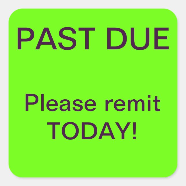 Carré Sticker Collections DUE PAST (Devant)