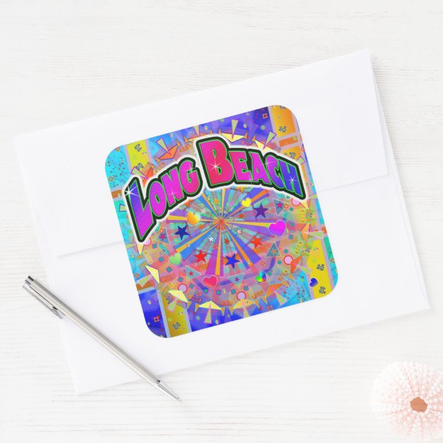 Carré Sticker Cosmic Unity Long Beach (Enveloppe)