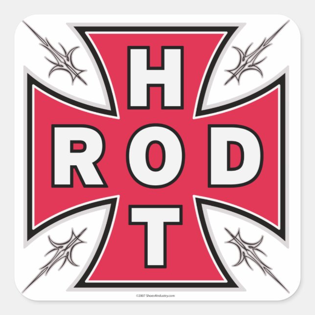 Carré Sticker CROSS HOT ROD ! (Devant)