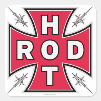 Carré Sticker CROSS HOT ROD !