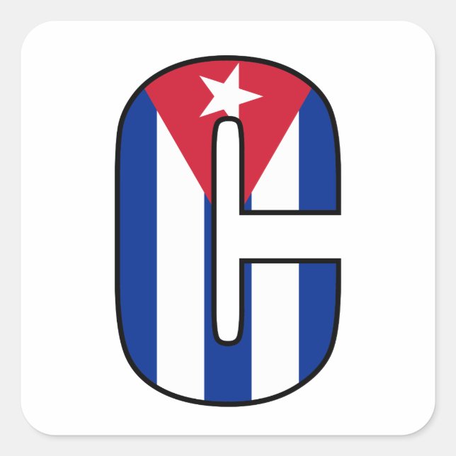 Carré Sticker cubain Cuba (Devant)