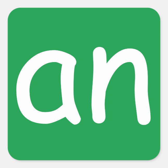 Carré Sticker CVC Mots ‘-an’ (Devant)