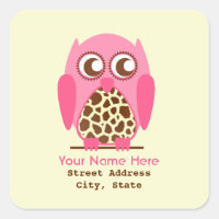 Sticker d'adresse pour l'impression de girafe et d