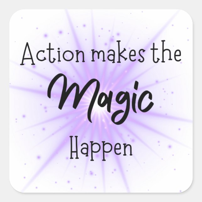 Carré Sticker d'affirmation positive (Devant)