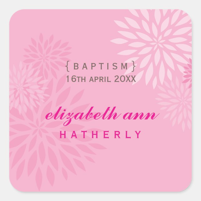 CARRÉ STICKER :: dahlia moderne 5 (Devant)