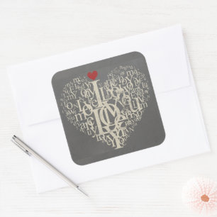 Carré Sticker d'amour