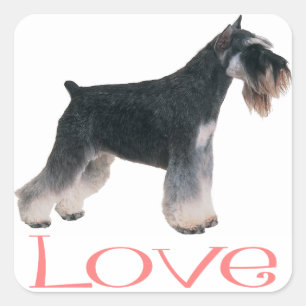 Carré Sticker d'amour rose de Chien-Chien-Chien-Chien-Ch