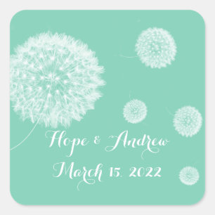 Carré Sticker Dandelion de mariée et de chambre