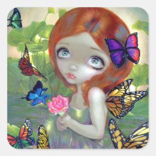 Carré Sticker "Daydream and Frogs"