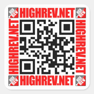 Carré Sticker de code QR haute Rév
