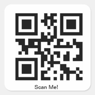 Carré Sticker de code QR personnalisé