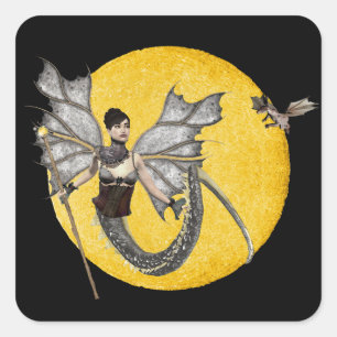 Carré Sticker de déesse dragon