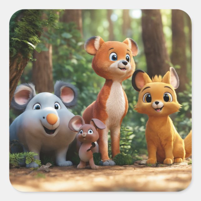 Carré Sticker de dessin (Devant)