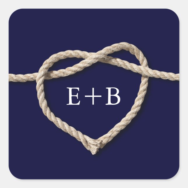 Carré Sticker de la marine de noeud (Devant)