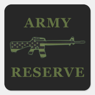 Carré Sticker de la Réserve de l'Armée de terre M16 noir