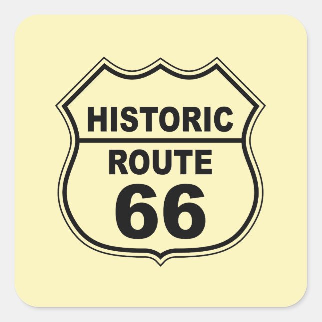 Carré Sticker de la route historique 66 (Devant)