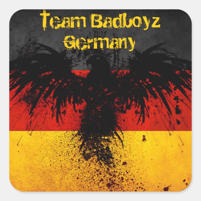 Carré Sticker de l'équipe Badboyz Allemagne (Devant)